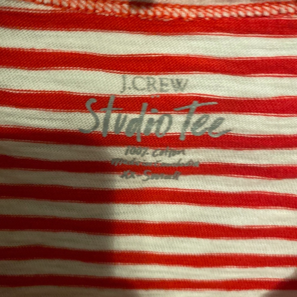 JCrew Red and white striped t-shirt